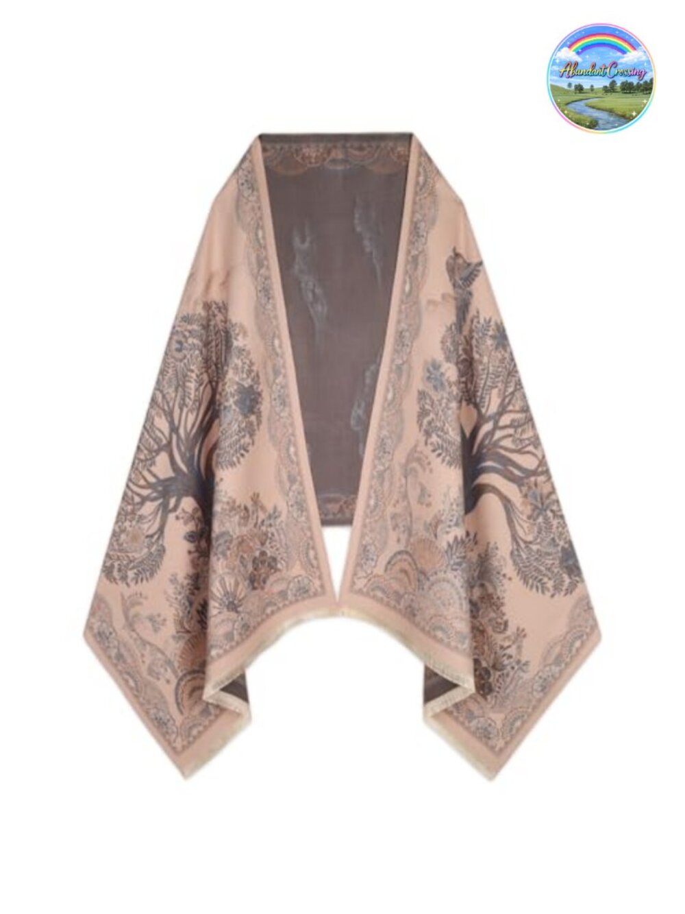 Pashmina Shawl Wrap Silky Cashmere Blend Reversible Poncho Cape Evening Wrap
